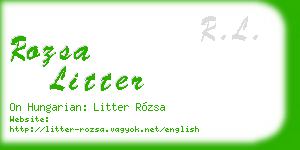 rozsa litter business card