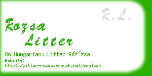 rozsa litter business card